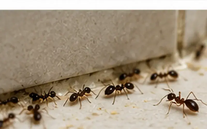Ant trail activity commonly found in cafe and bakery food counters in Singapore