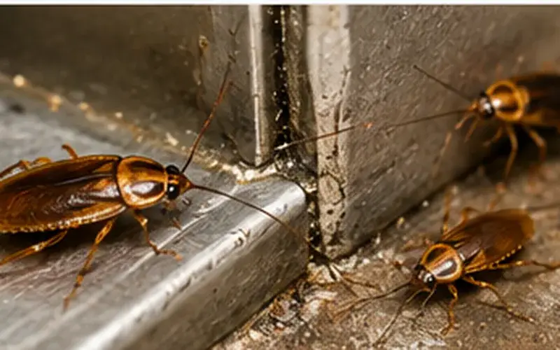 German cockroach activity commonly found in restaurant kitchen gaps in Singapore