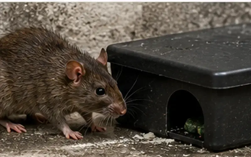Rodent control monitoring near food establishment storage area in Singapore